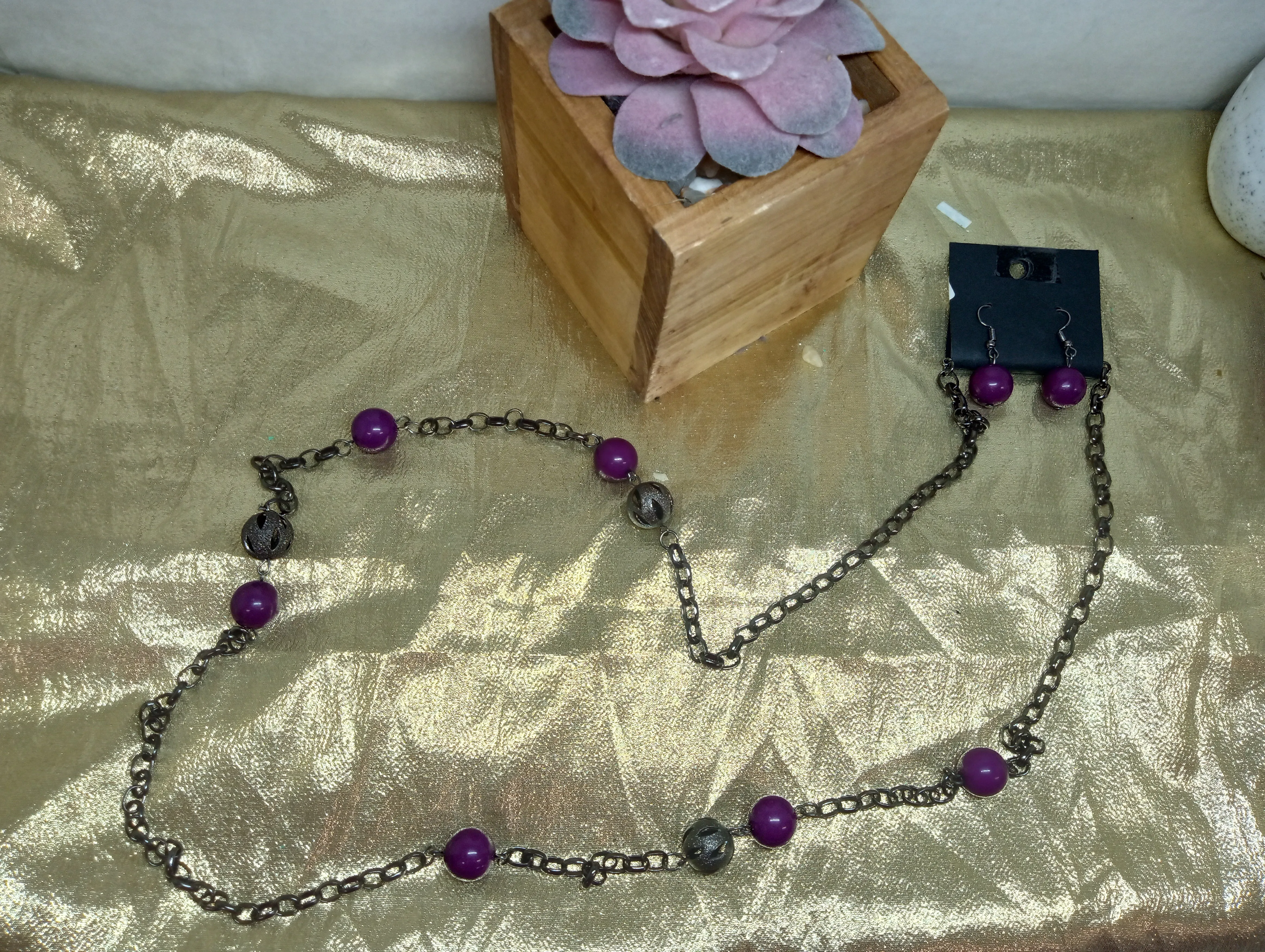 Long Necklaces and Earring Set