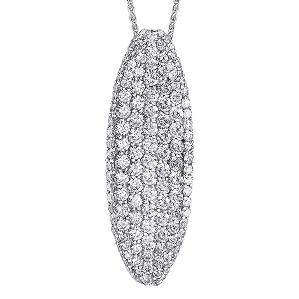 Long Pavé Diamond Pendant