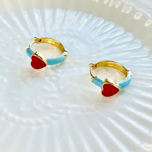 Love Heart Hoop Earrings