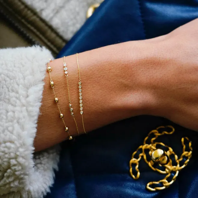 Lulu Jack Bar Bracelet in Yellow Gold