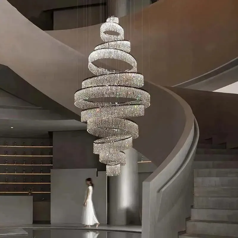 Luxury Crystal Grand Staircase Chandelier