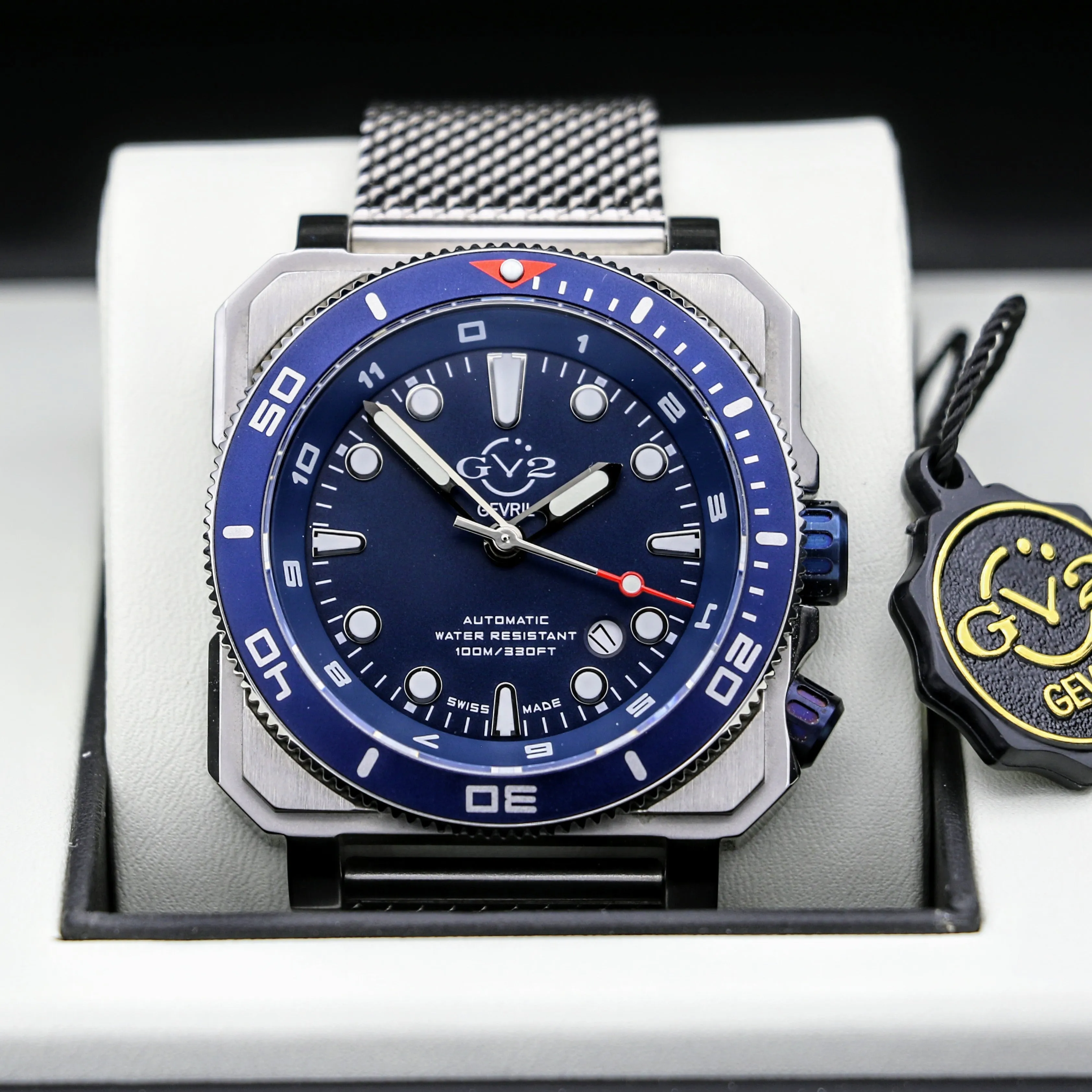 Luxury Gevril Wristwatch GV2 XO Submarine 44 Swiss Automatic Limited-Edition Watch