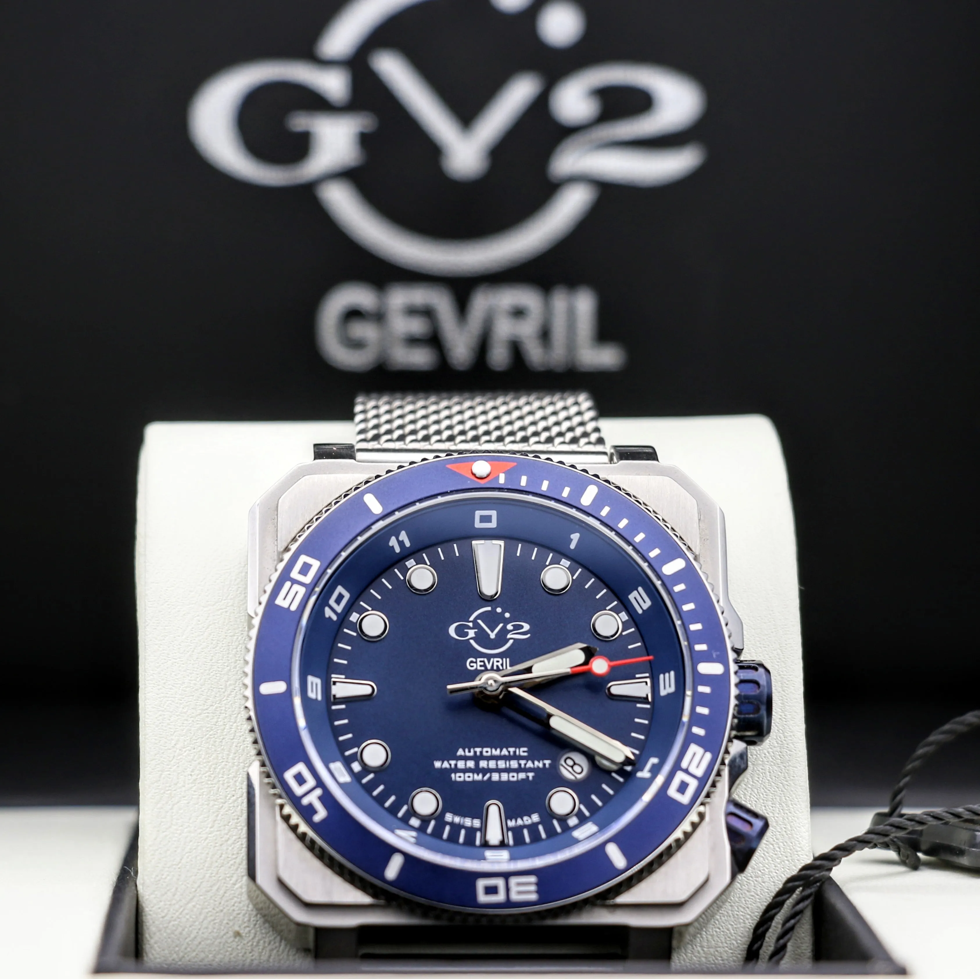 Luxury Gevril Wristwatch GV2 XO Submarine 44 Swiss Automatic Limited-Edition Watch