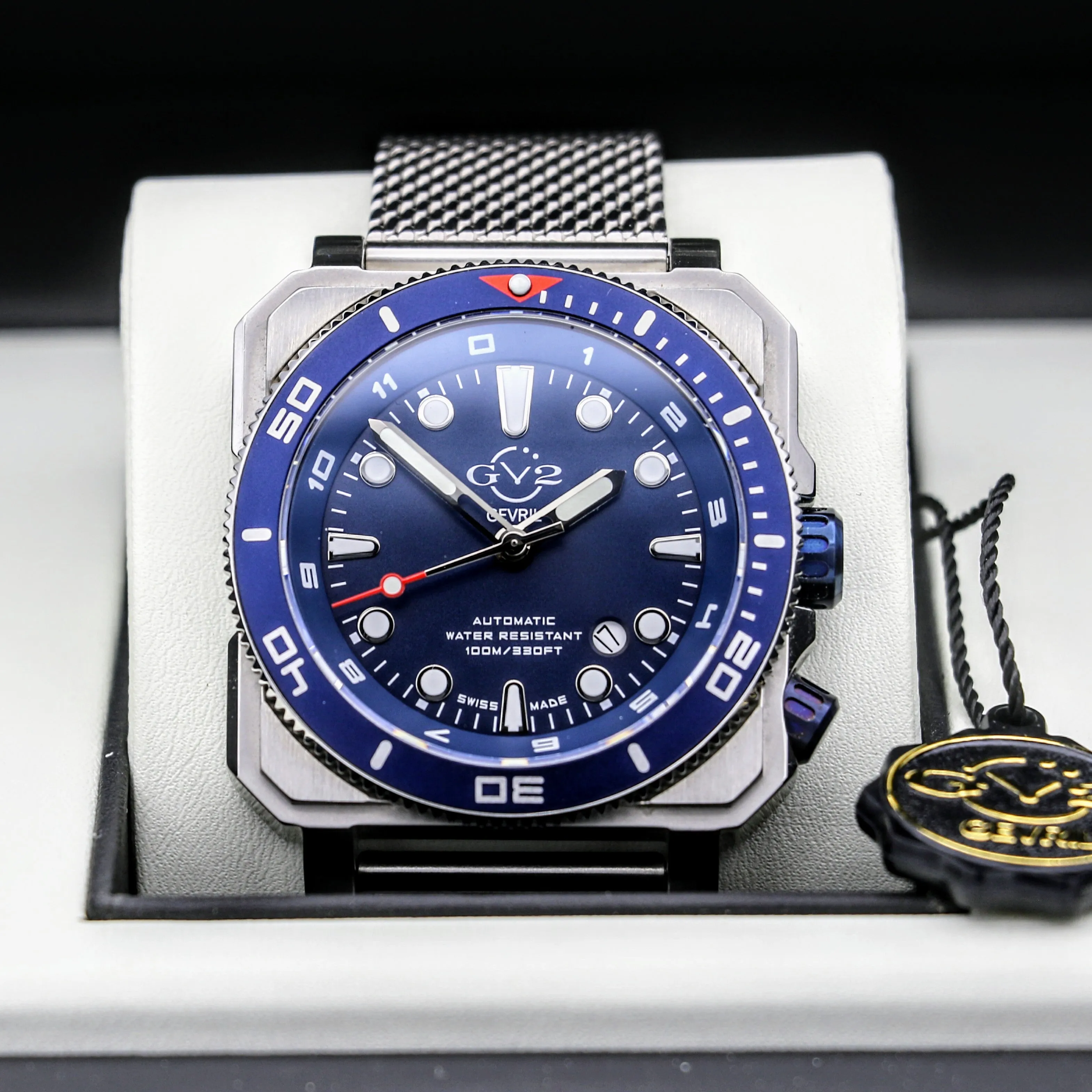 Luxury Gevril Wristwatch GV2 XO Submarine 44 Swiss Automatic Limited-Edition Watch
