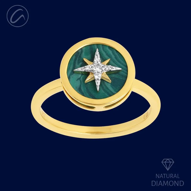 Majestic Star Accented 18K Gold   Diamond Ring