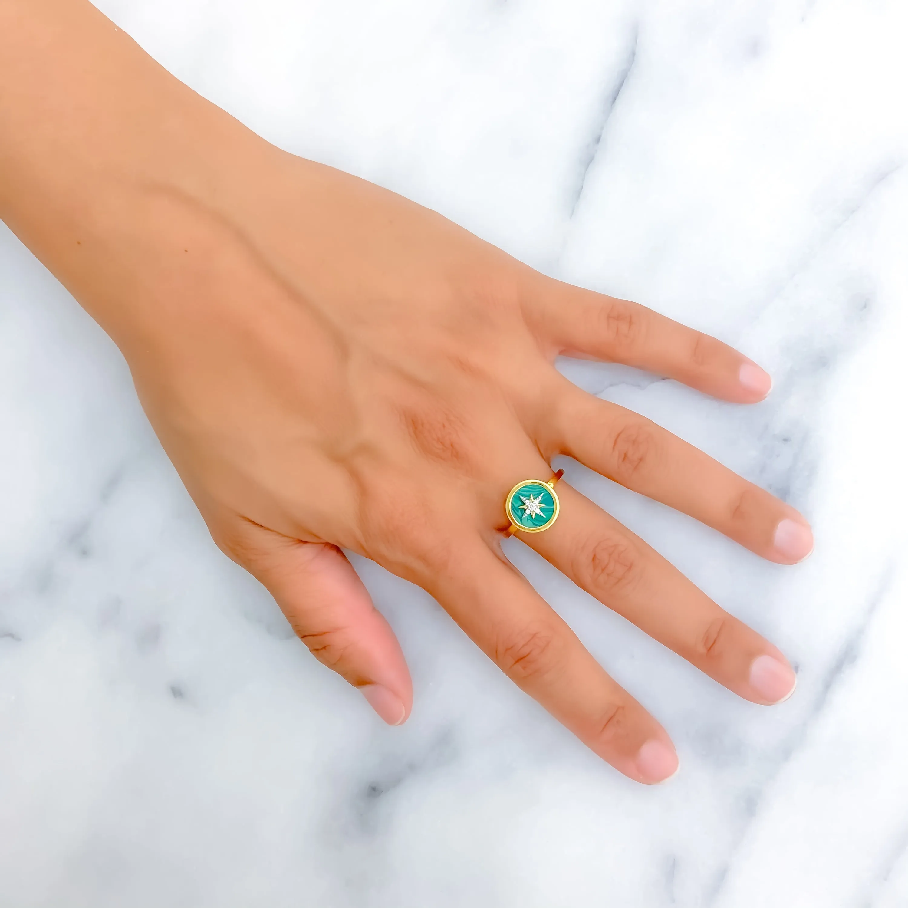 Majestic Star Accented 18K Gold   Diamond Ring