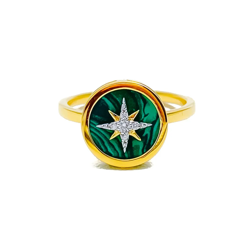 Majestic Star Accented 18K Gold   Diamond Ring