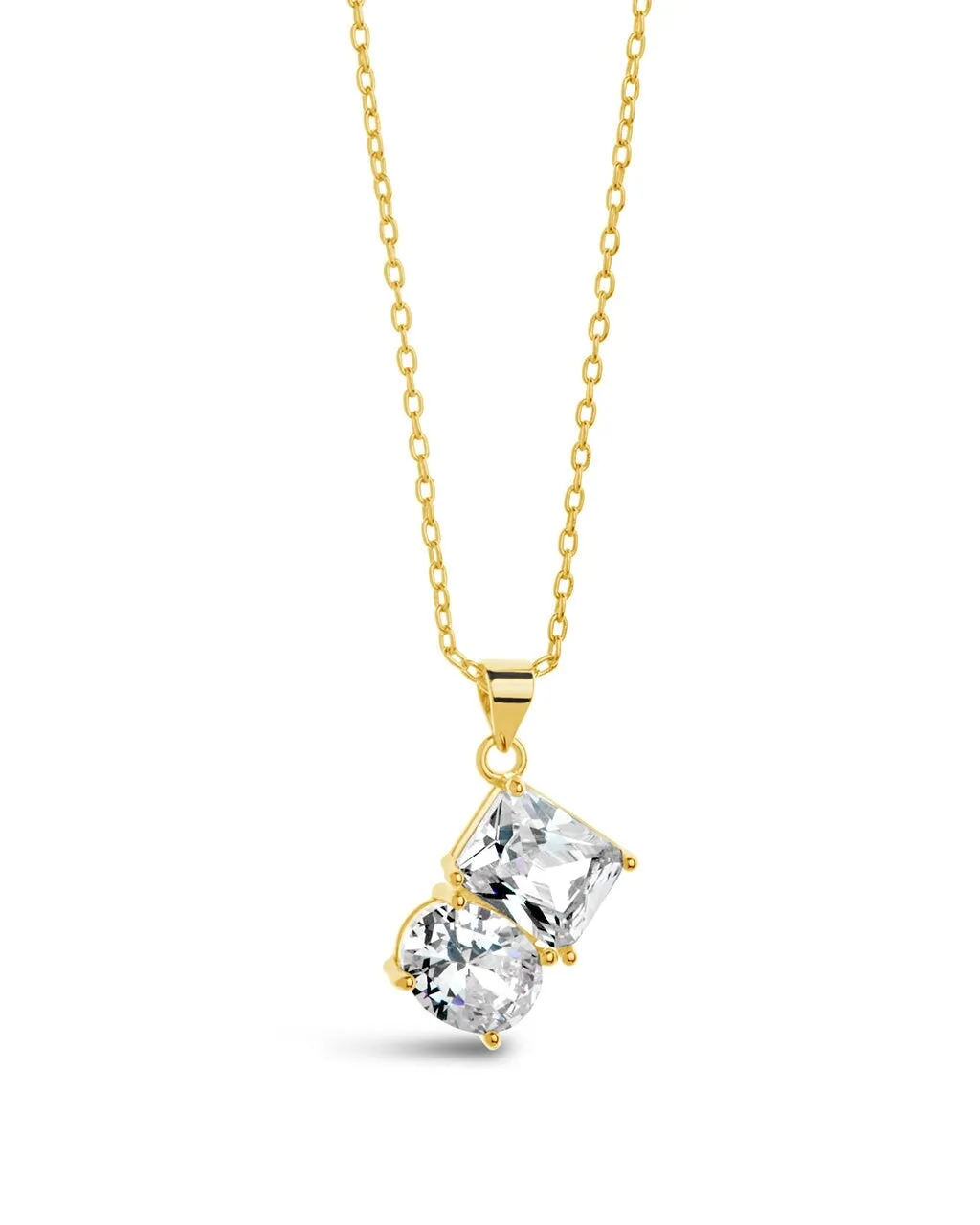 Marla CZ Toi et Moi Necklace and Cocktail Ring Set