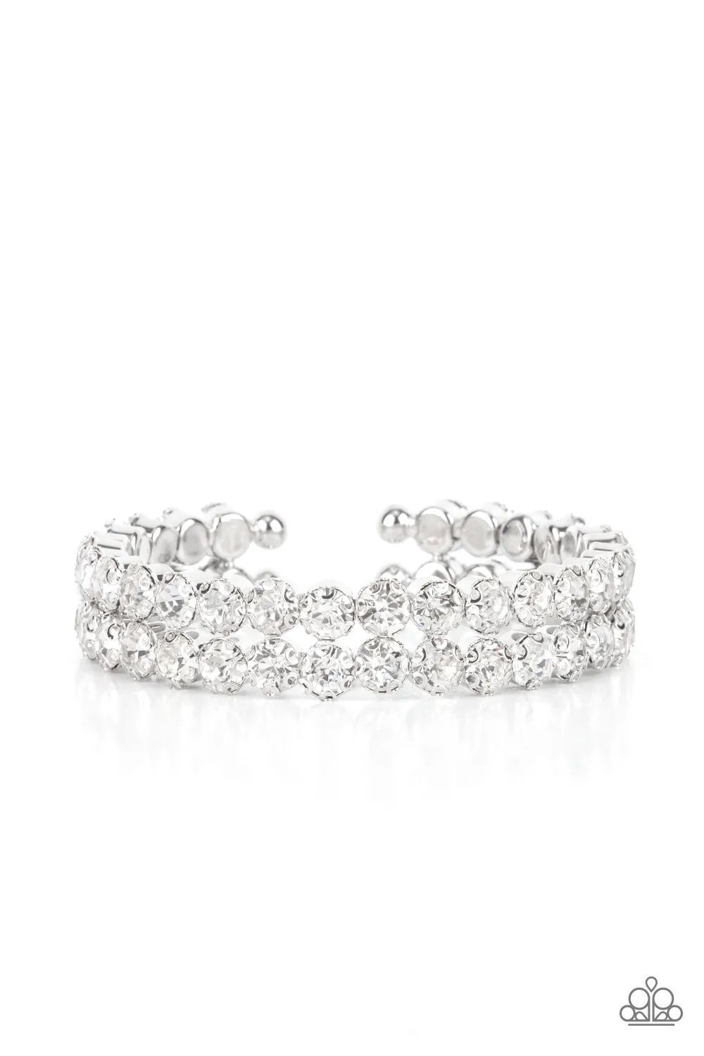 Megawatt Majesty - White (Rhinestone) Bracelet