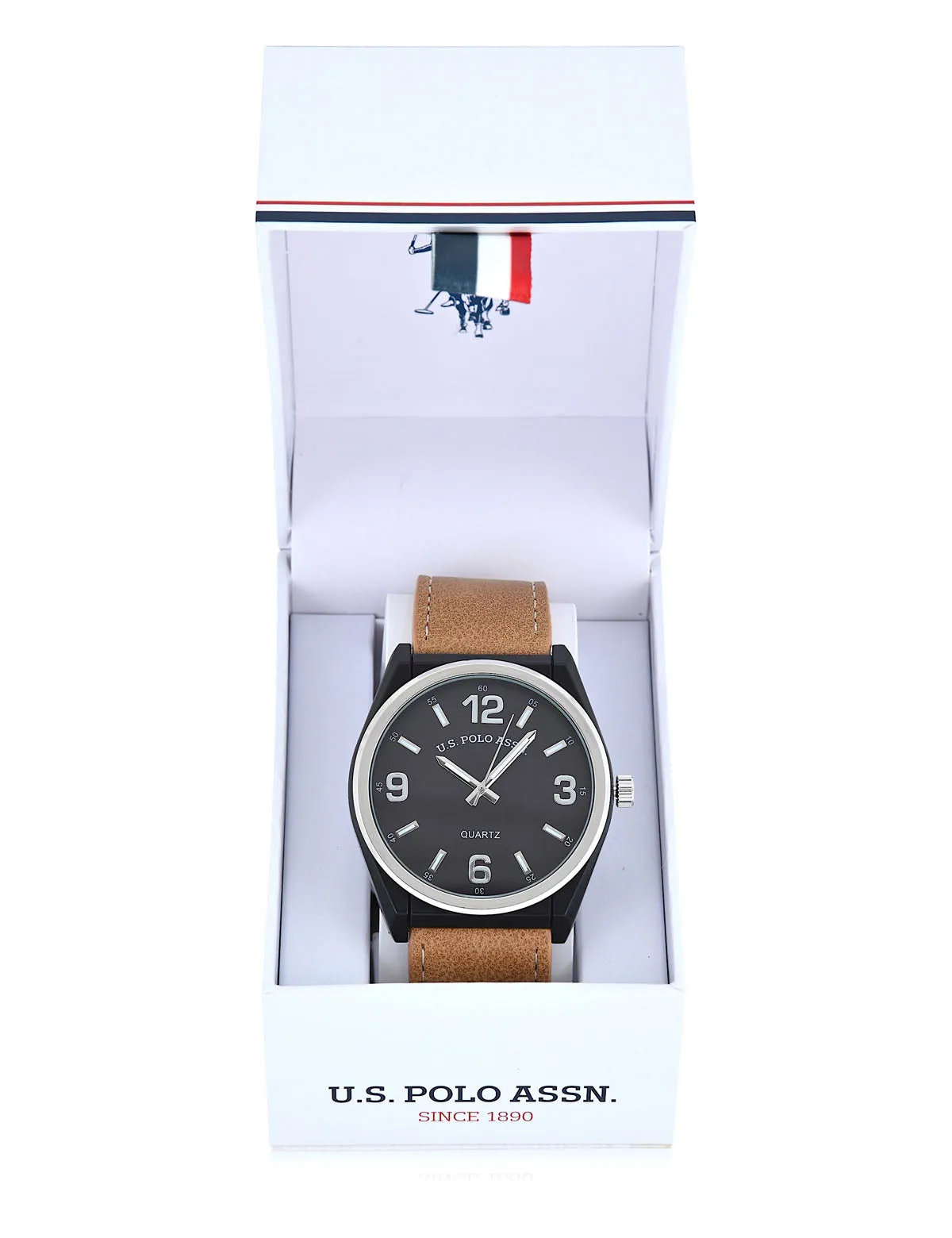 MENS CLASSIC BROWN STRAP WATCH
