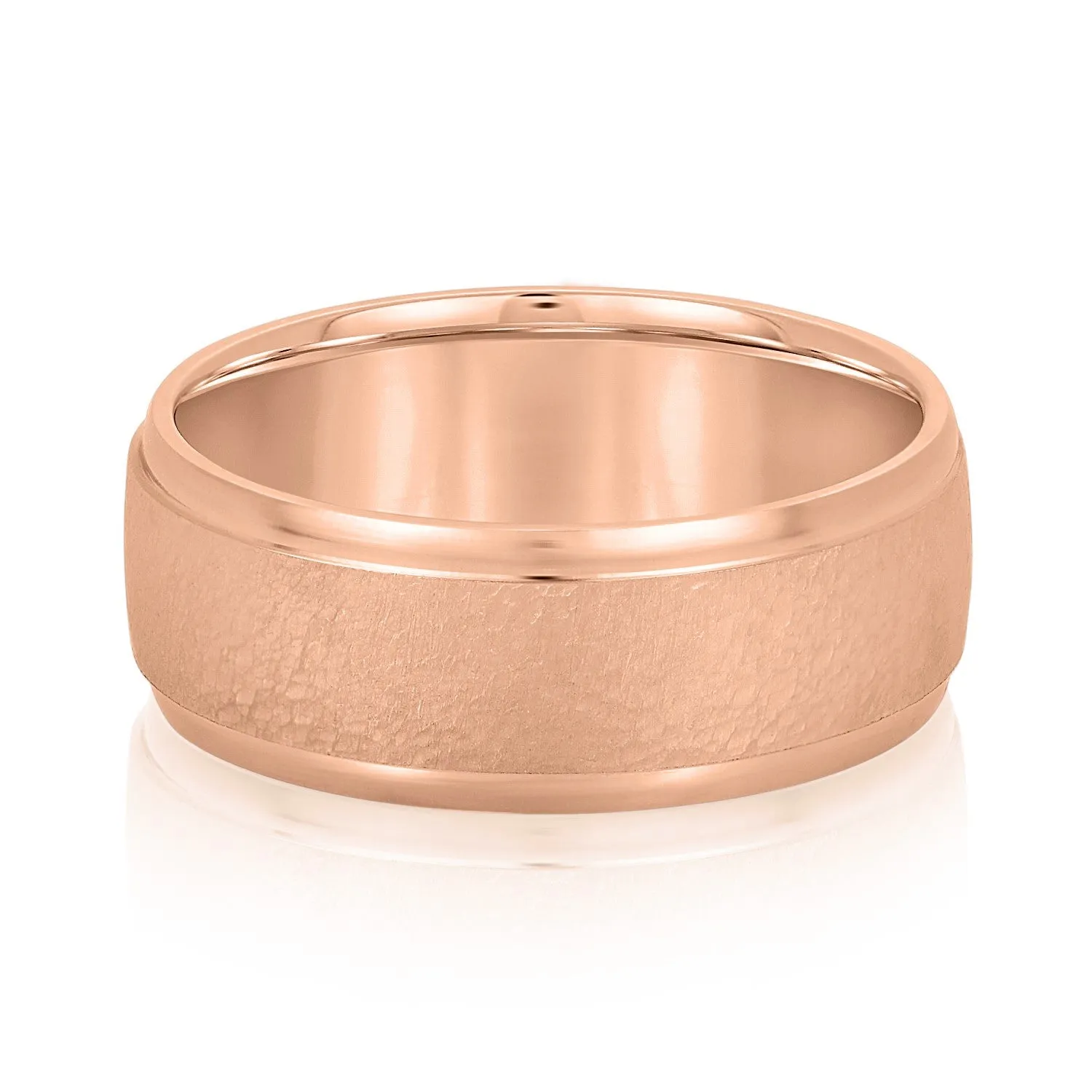 Men's Classic Low Dome Matte Center Band