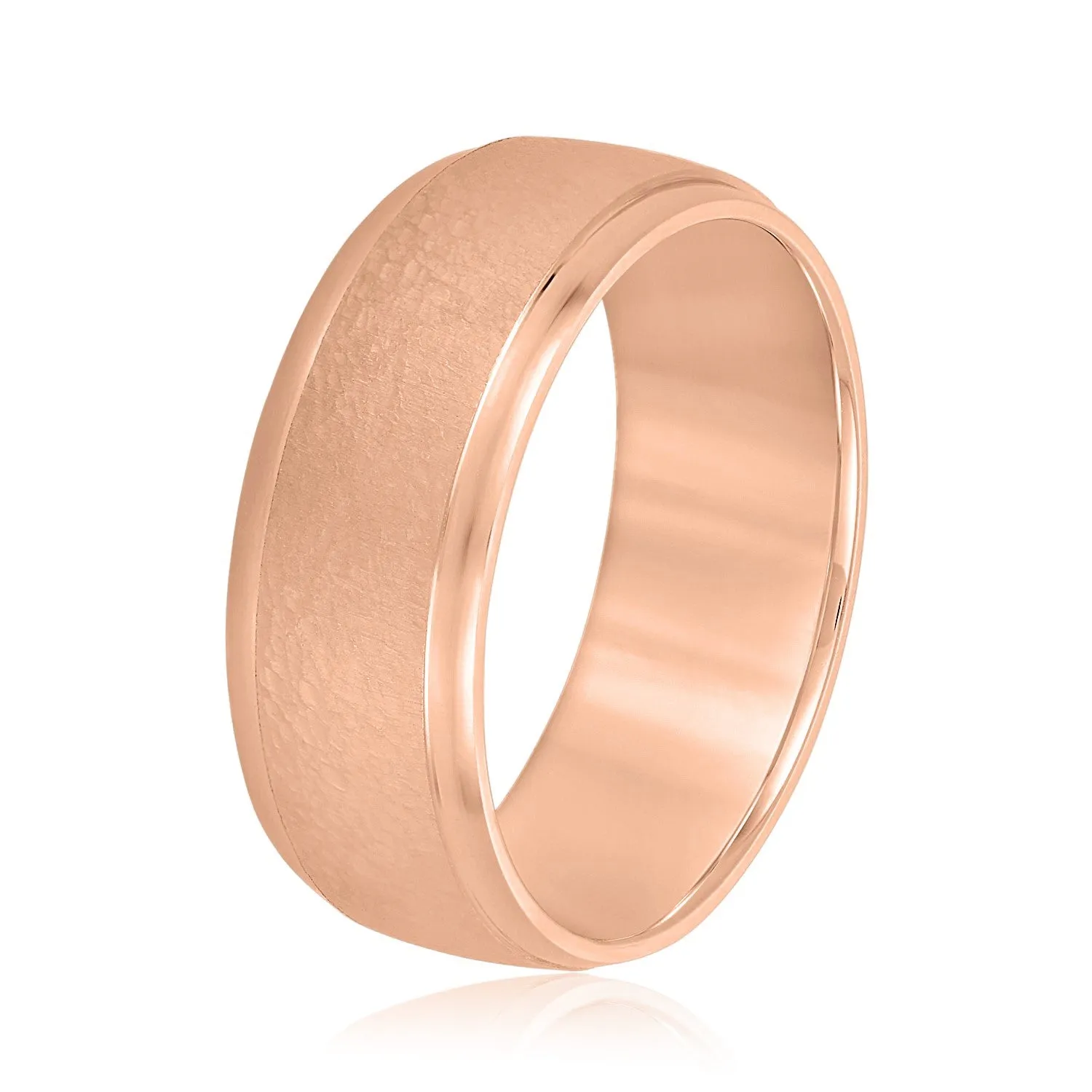 Men's Classic Low Dome Matte Center Band