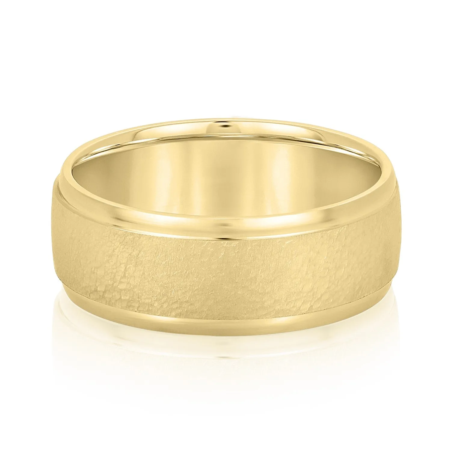 Men's Classic Low Dome Matte Center Band