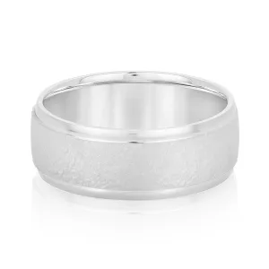 Men's Classic Low Dome Matte Center Band