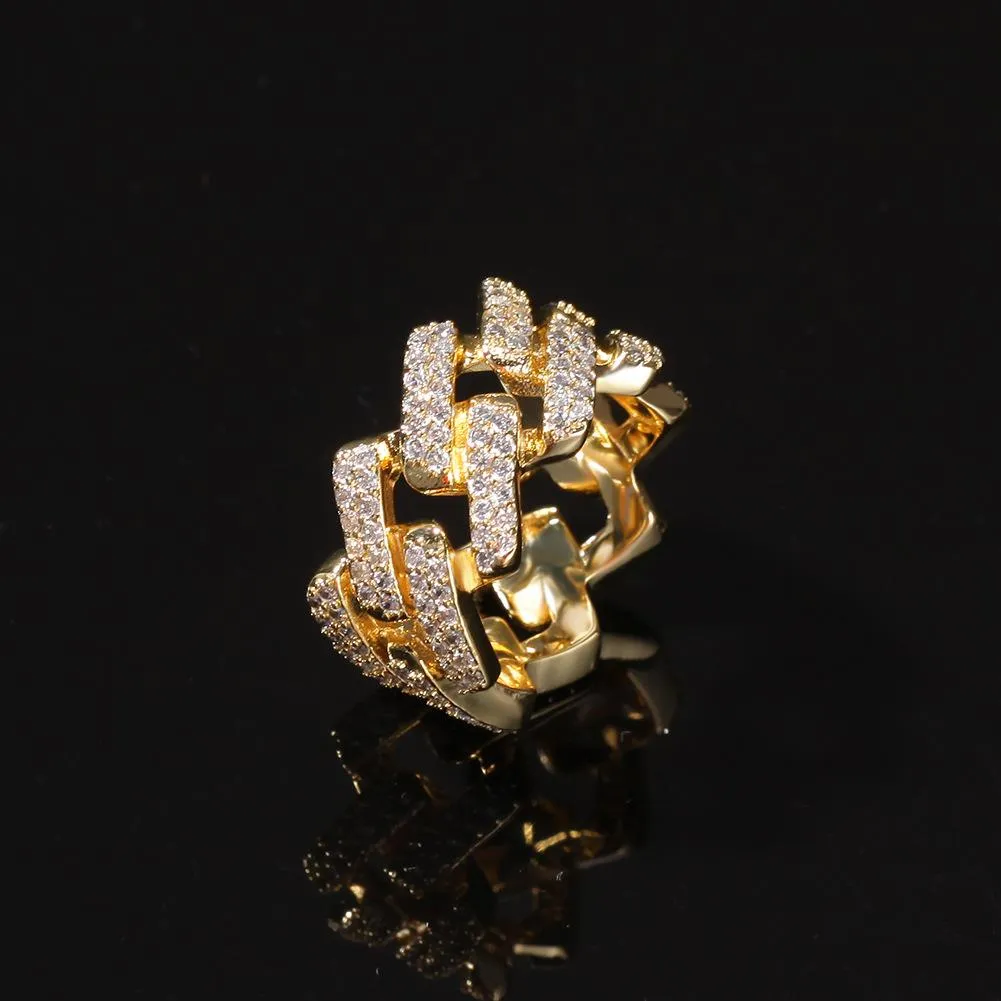 Mens Jewelry Ring Hip Hop Jewelry Iced Out Gold Rings Luxury Gold