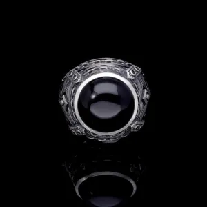 Men’s Sterling Silver Onyx Ring