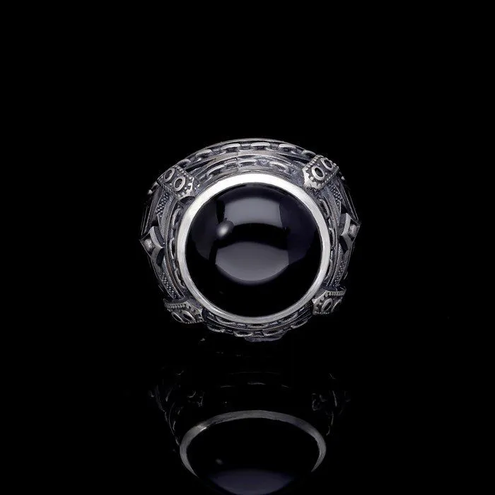 Men’s Sterling Silver Onyx Ring