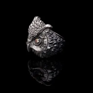 Men’s Sterling Silver Owl Ring