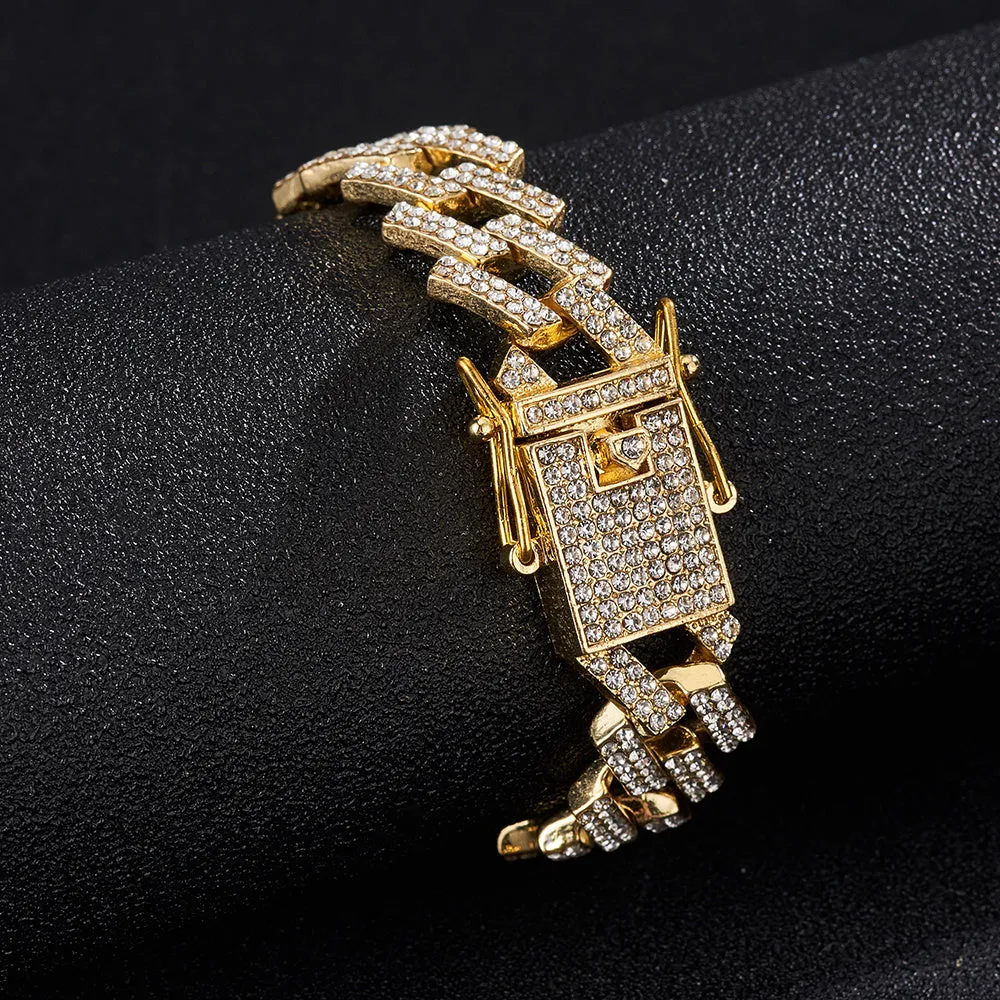 Men's Stylish Rhinestone Bracelet