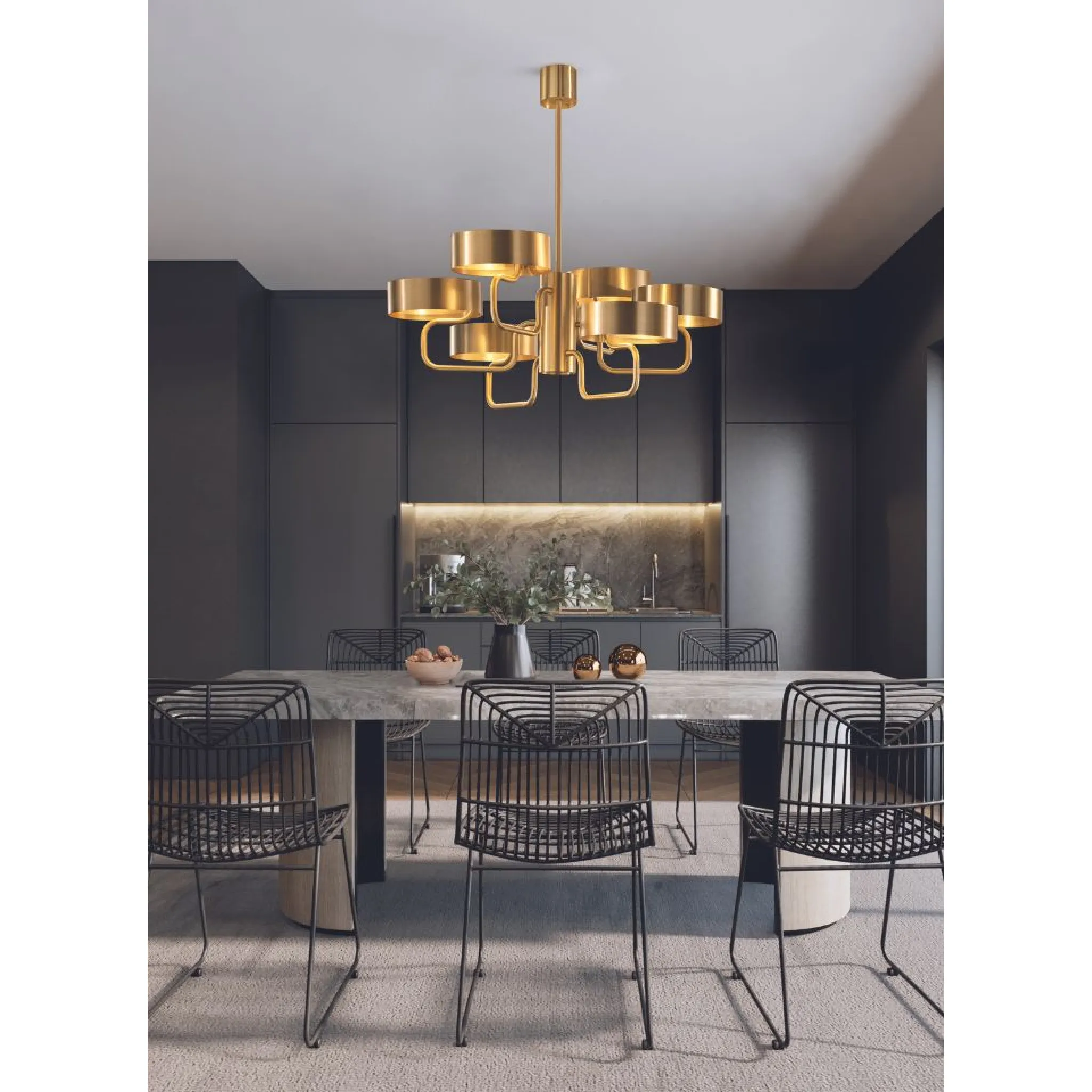 Metal Rings Modern Chandelier | Masiero Sound