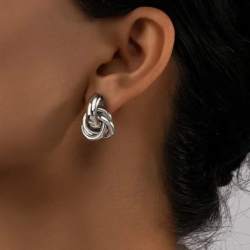 Mia Silver Luxe Studs