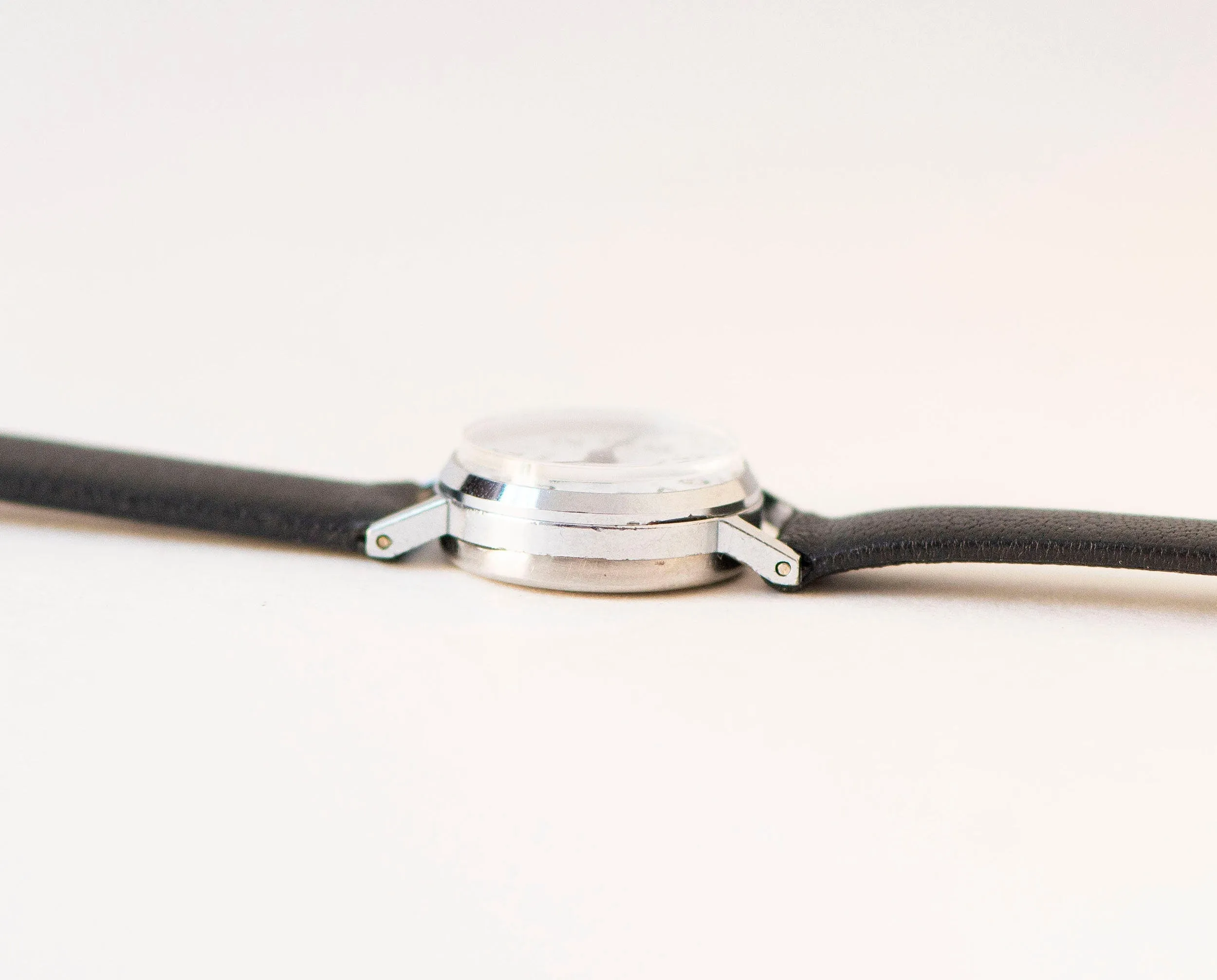Micro watch for women simple Seagull, Arabic numerals watch for girlfriend, unique lady's watch small silver shade, new premium leather band