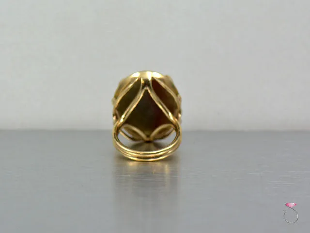 Ming's Hawaii Bi-Color Boulder Cabochon Jade in 14K Gold