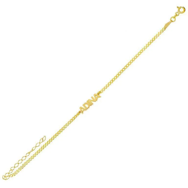 Mini Nameplate Bracelet 14K