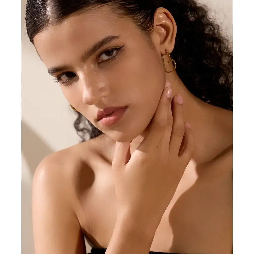 Minimalist Heart Thin Earrings