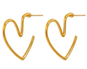 Minimalist Heart Thin Earrings