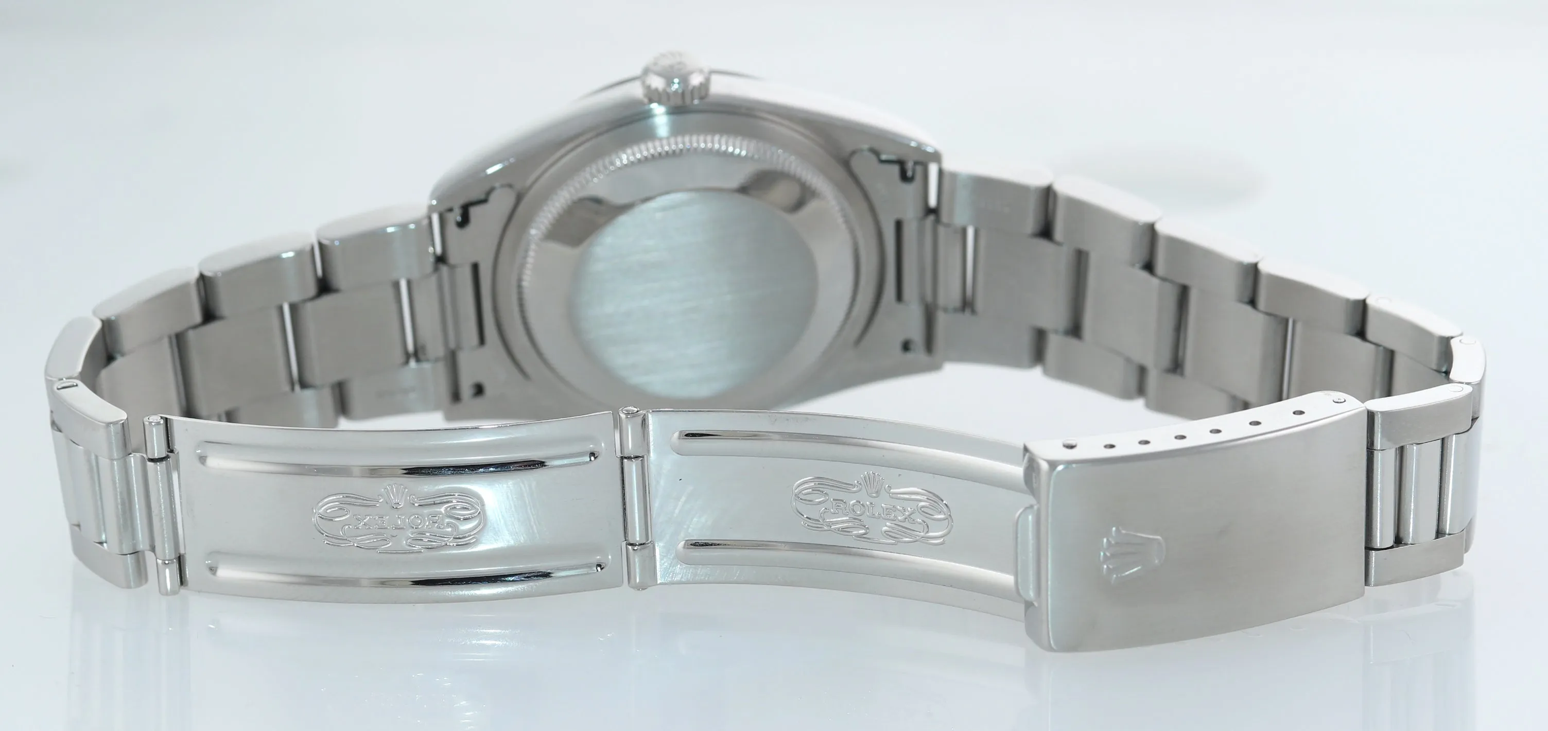 MINT 2004 Rolex DateJust 36mm 16200 Steel Blue Roman Dial Oyster Watch Box