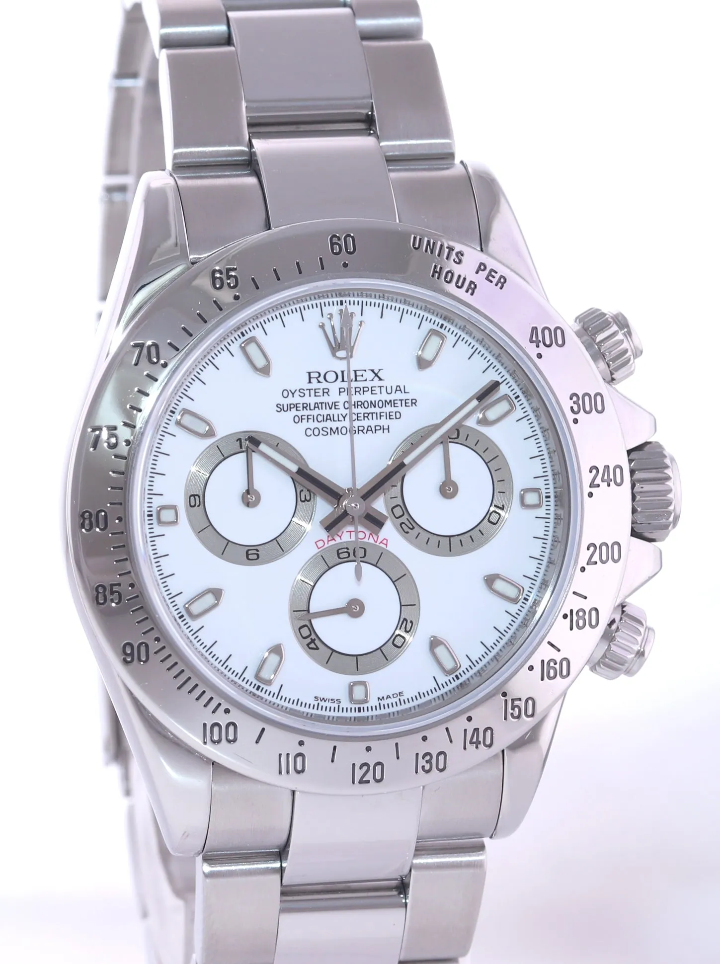 MINT 2008 PAPERS Rolex Daytona 116520 White Dial Steel 40mm Watch Box