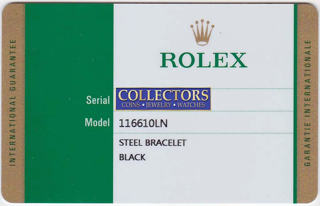 MINT 2017 PAPERS Mint Rolex Submariner Date 116610 Steel Black Ceramic Watch