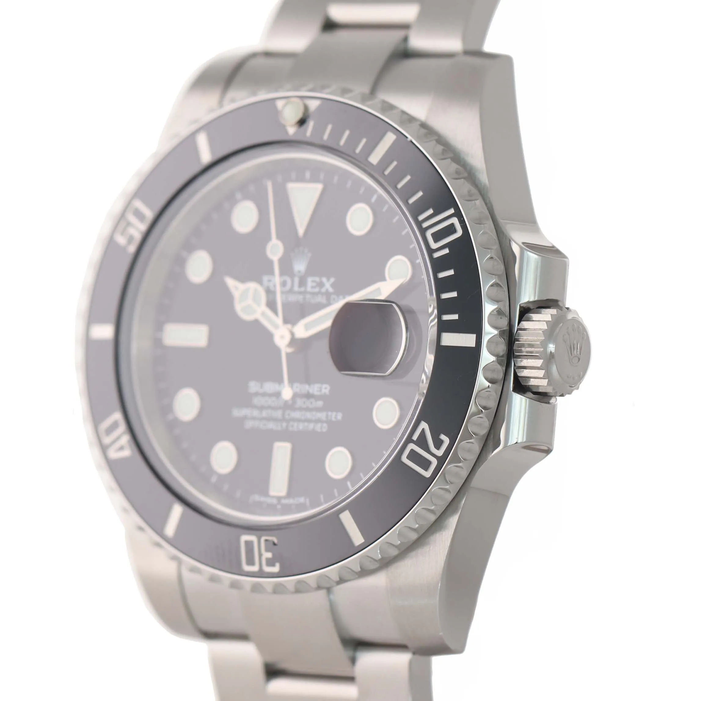 MINT 2017 PAPERS Mint Rolex Submariner Date 116610 Steel Black Ceramic Watch