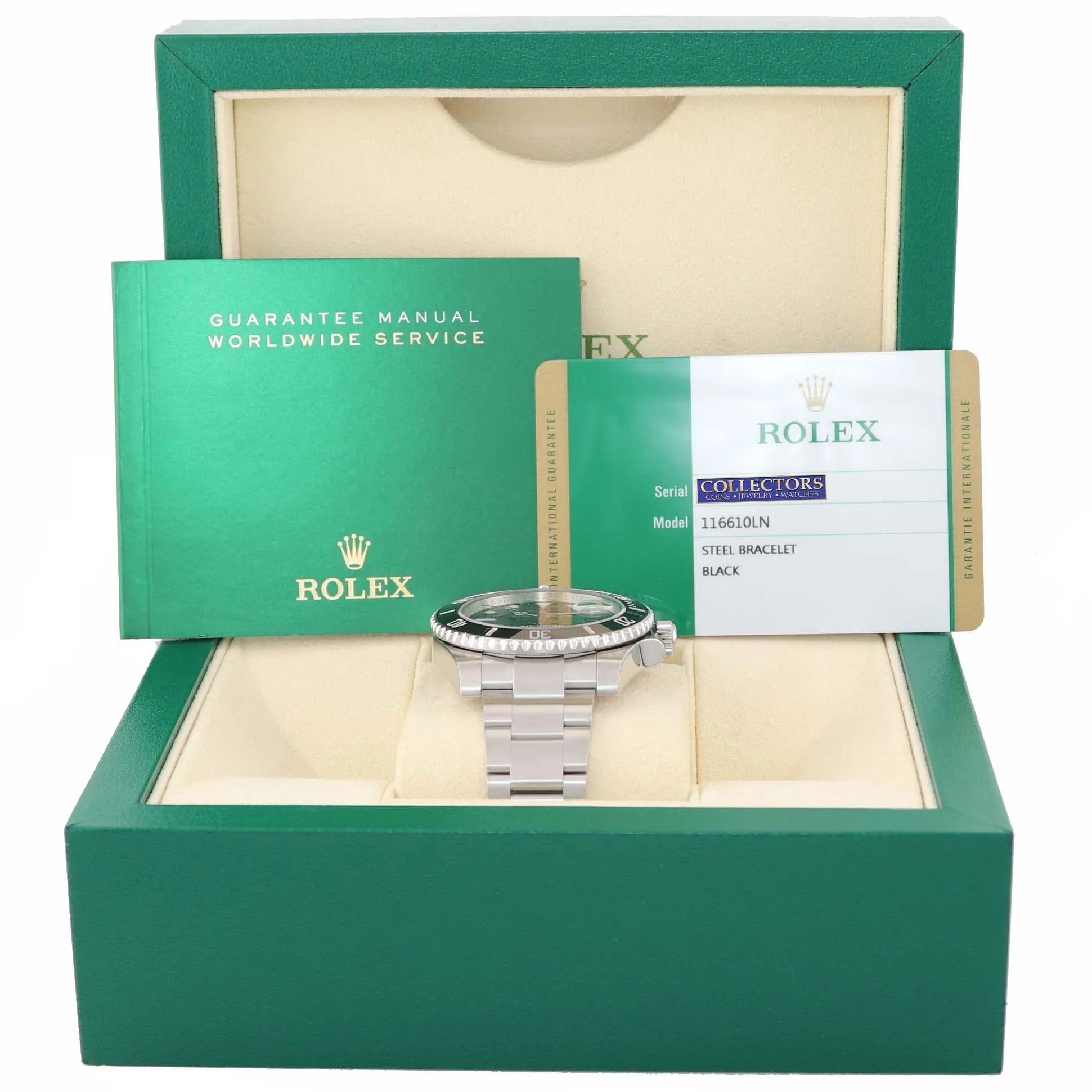 MINT 2017 PAPERS Mint Rolex Submariner Date 116610 Steel Black Ceramic Watch