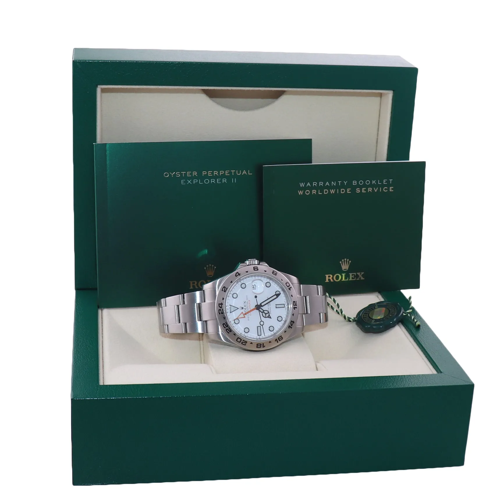 MINT 2020 Rolex Explorer II 42mm Polar 216570 White Steel Oyster GMT Watch Box