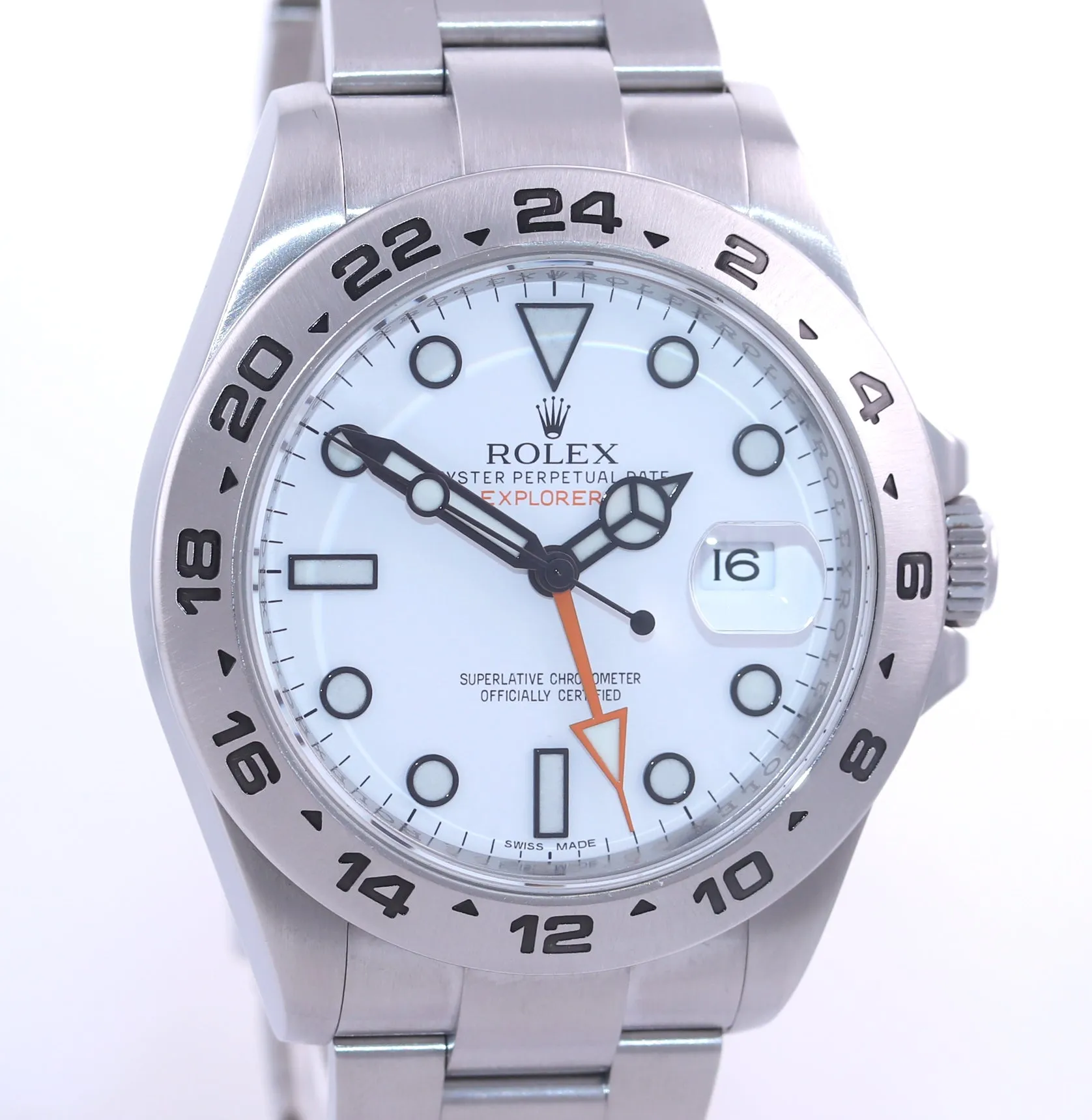 MINT 2020 Rolex Explorer II 42mm Polar 216570 White Steel Oyster GMT Watch Box