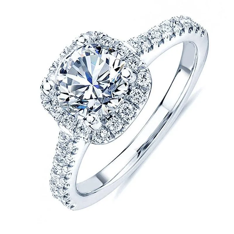 Modern Fashion Women Ring Trend White AAA Crystal Zircon Engagement Design Rings For Women Wedding Luxury Jewelry Gift