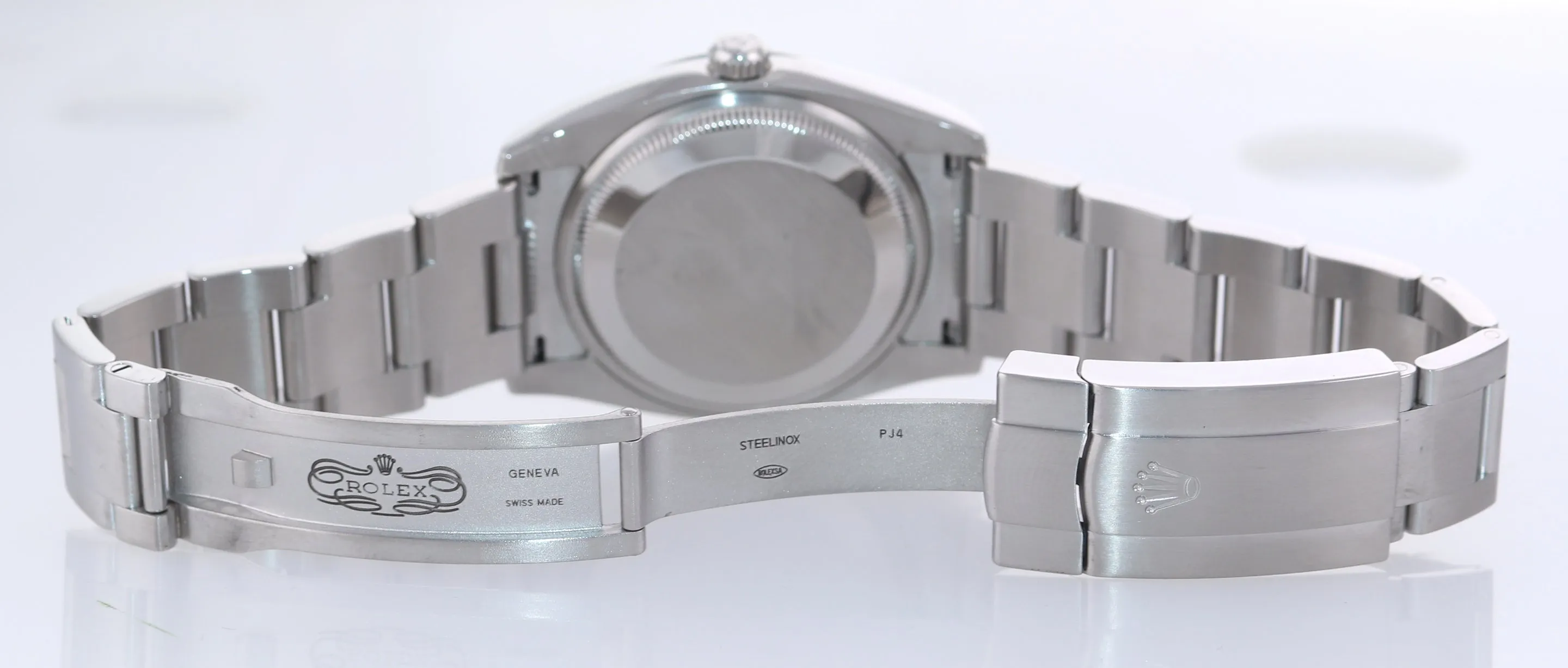 MODERN Rolex Oyster Perpetual Airking Blue Concentric Arabic 114200 Steel Watch