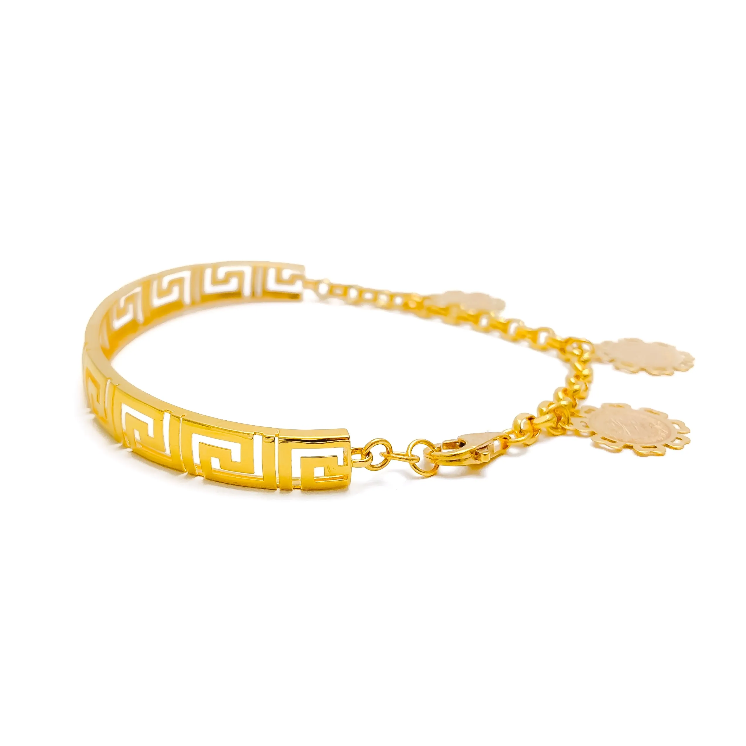 Modish Fancy 21K Gold Flexi Bangle Bracelet