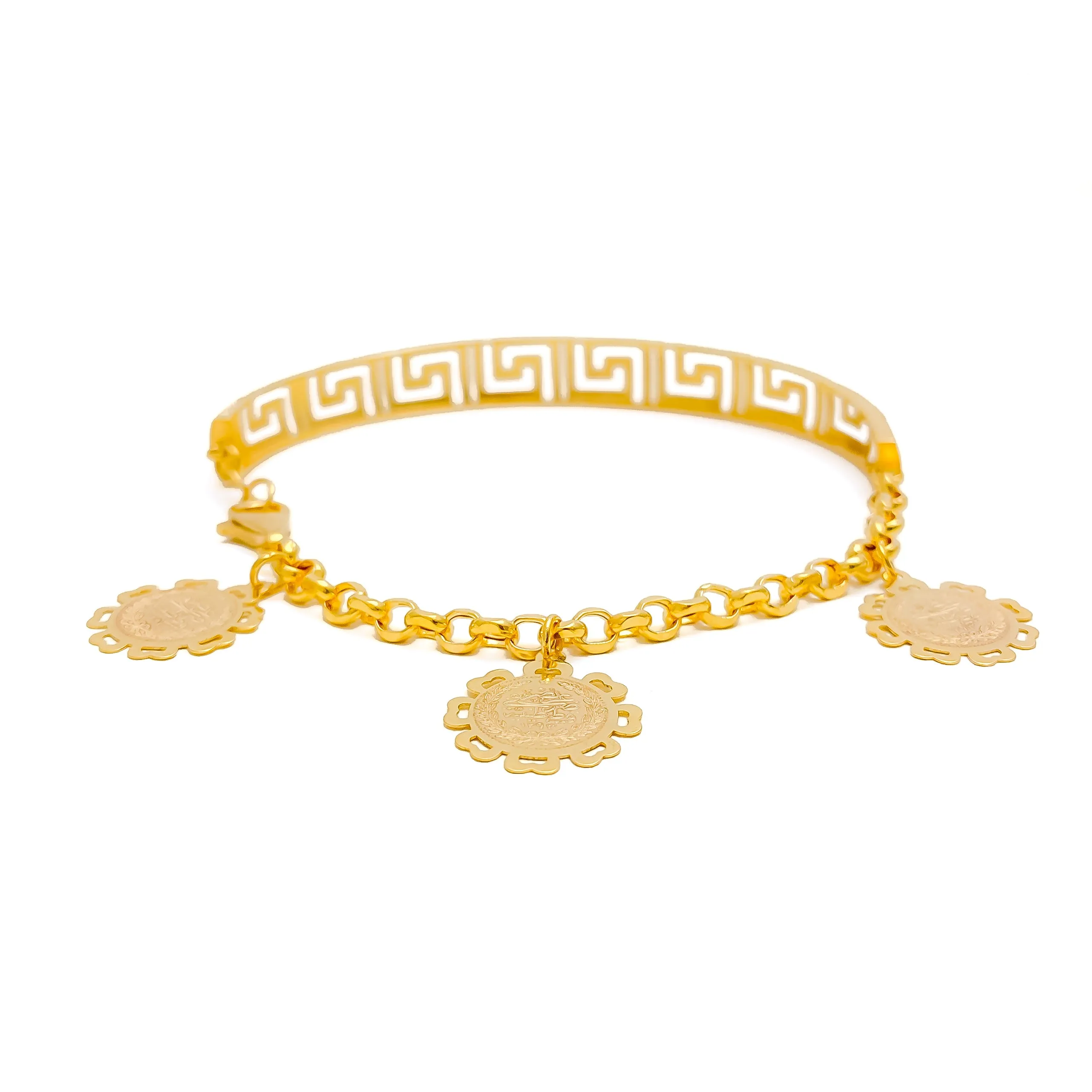 Modish Fancy 21K Gold Flexi Bangle Bracelet