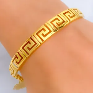 Modish Fancy 21K Gold Flexi Bangle Bracelet