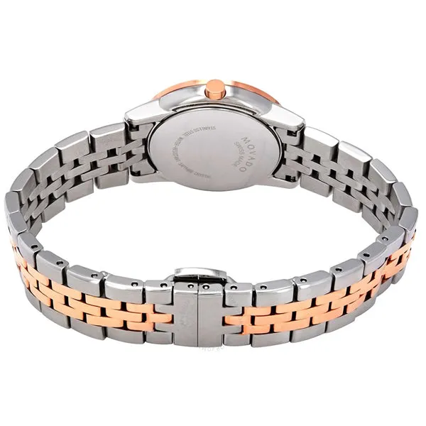 Movado Museum Classic Two-tone Stainless Steel Mother of pearl Dial Quartz Watch for Ladies - 607209