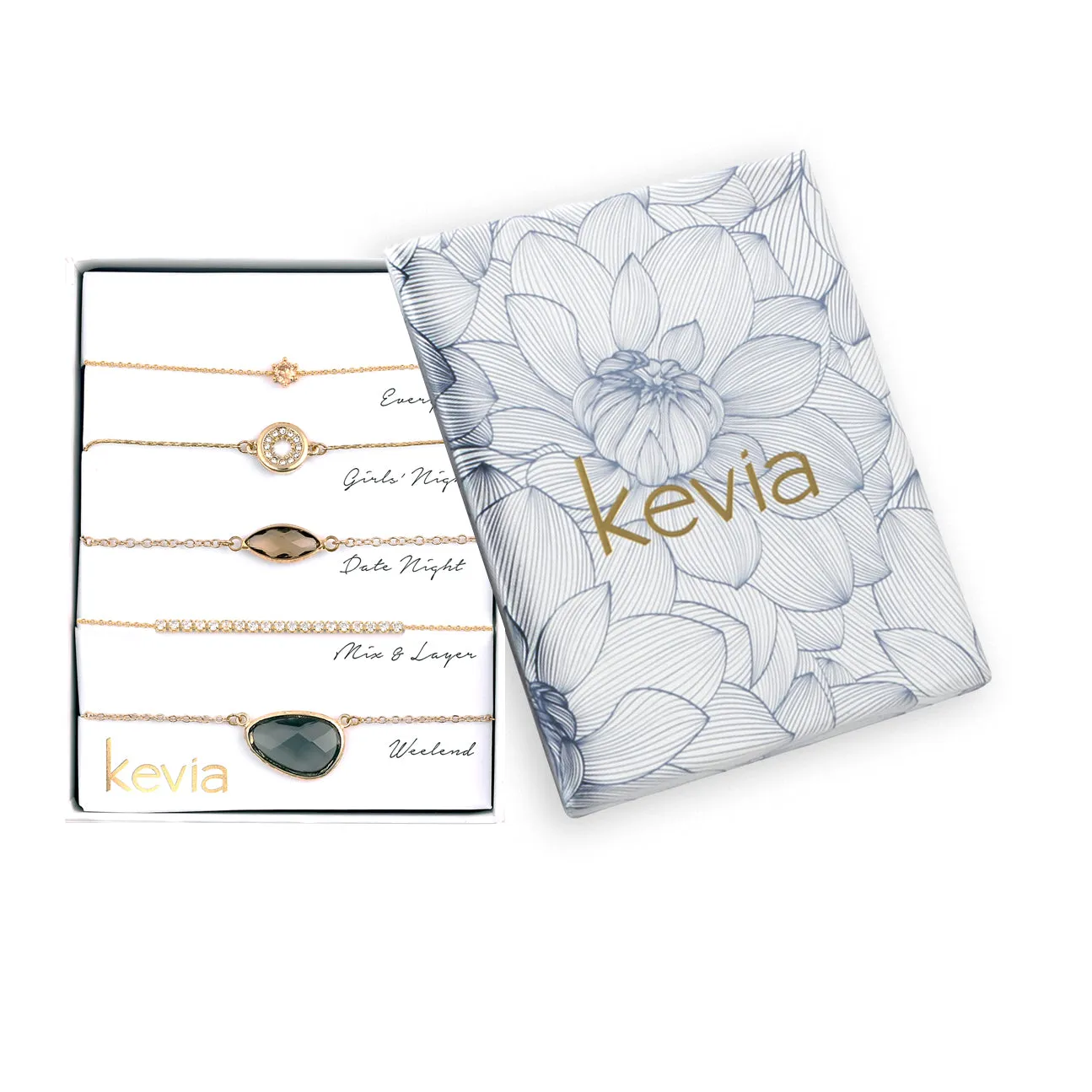 Multi-Faceted Stone Bracelet Set