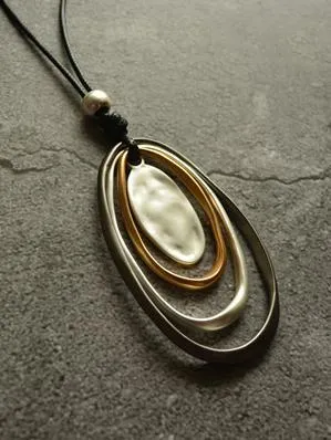 Multilayer Circle Long Necklace