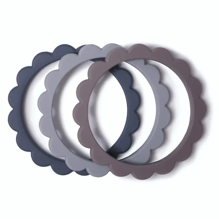 Mushie Flower Teether Bracelets 3-Pack