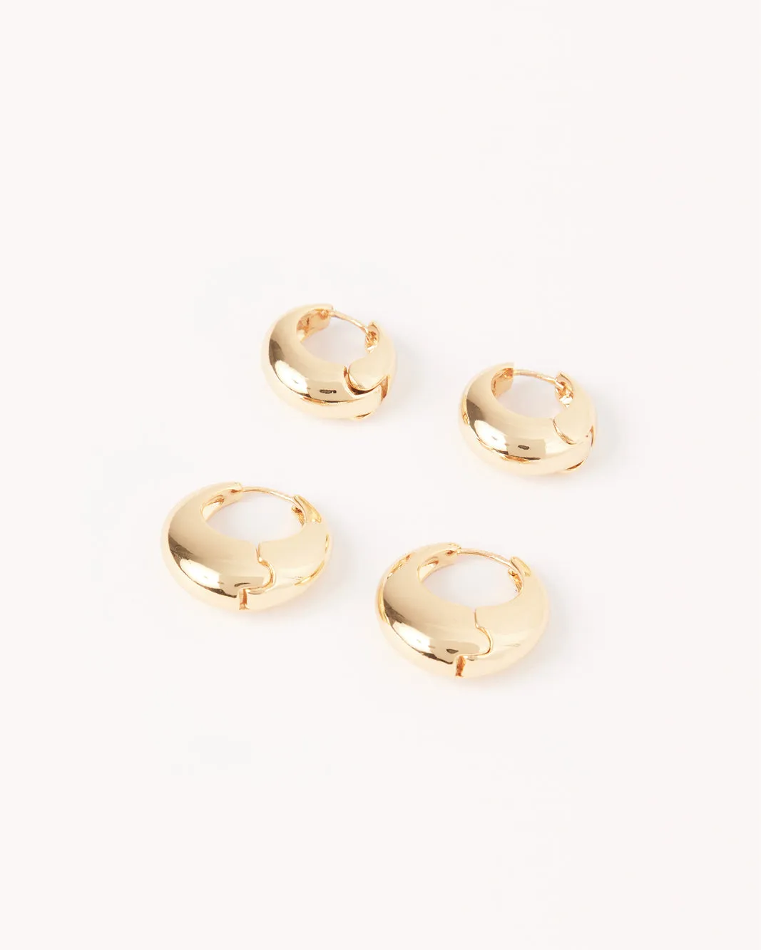 MYA EARRINGS 2 PACK - GOLD PLATED 18K