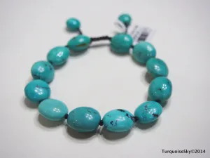 Natural pure turquoise beads bracele