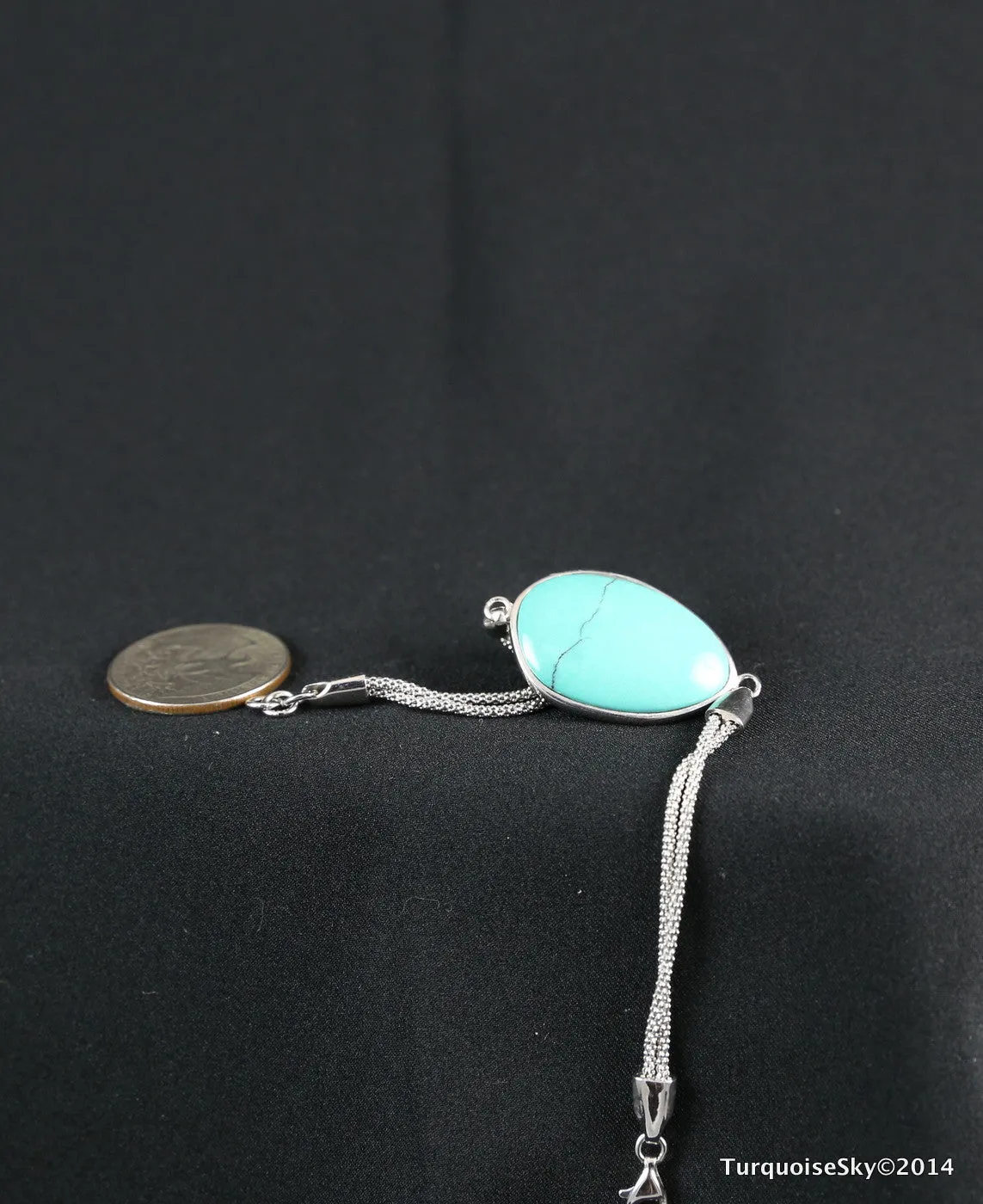 Natural turquoise bracelet 7 inches