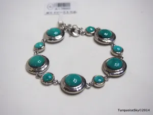 Natural turquoise bracelet 7.5 inches